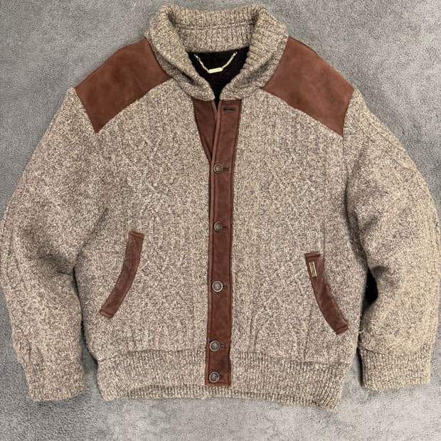 [정품/100] 크리스챤 디올 브라운 케이블 니트 자켓