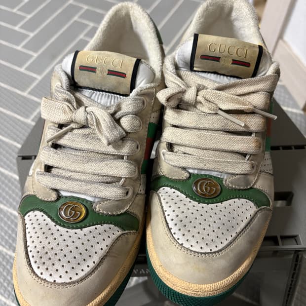 구찌 스크리너 스니커즈 그린 37