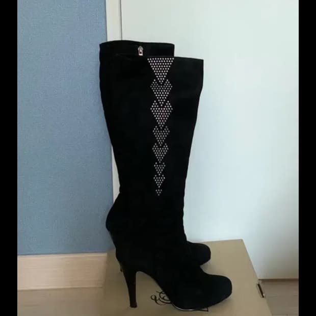 스웨이드 롱부츠 