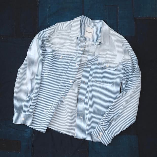 oscitare 빈티지 페이디드 히코리 셔츠 / 라이트 블루 / 1