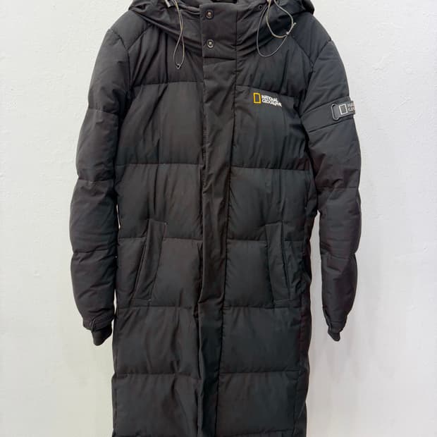 정품) 내셔널지오그래픽 블랙 롱패딩 S