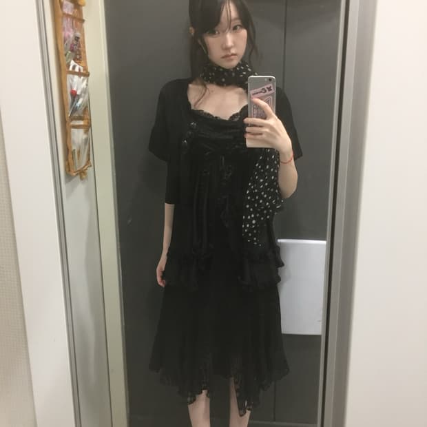 빈티지 블랙 데일리 히메 코디세트
