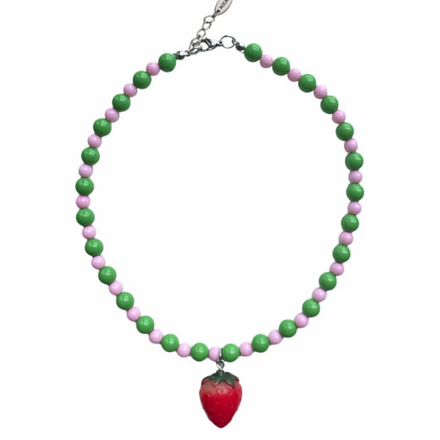 strawberry necklace 비즈목걸이