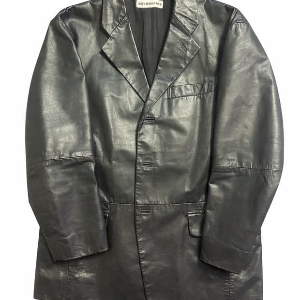 이세이미야케 레더 블레이저 자켓
