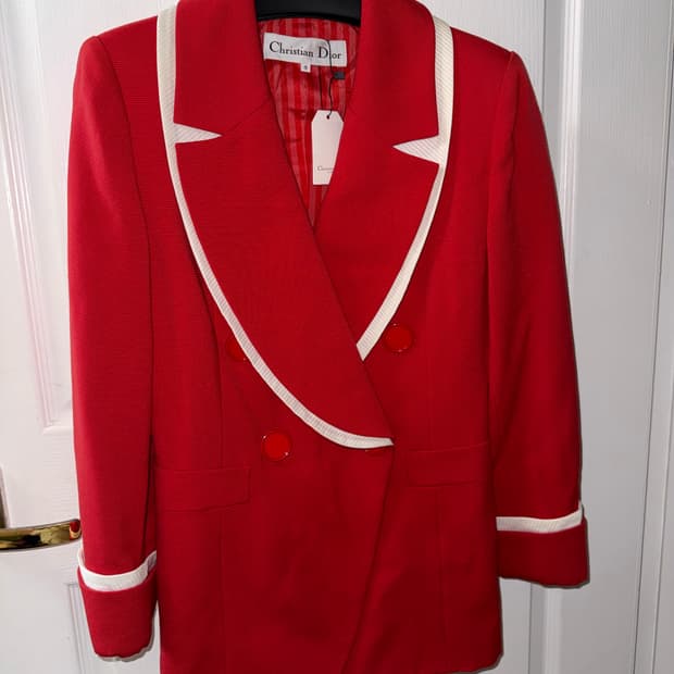 Christian dior 레드 셋업 (빈티지)