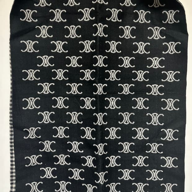 셀린느 트리오페 블랙 캐시미어머플러 남여공용