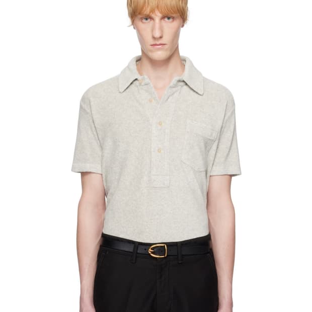 [50]톰포드 타월링 폴로셔츠 그레이 새상품