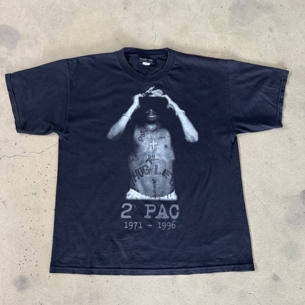 빈티지 2Pac 투팍 티셔츠