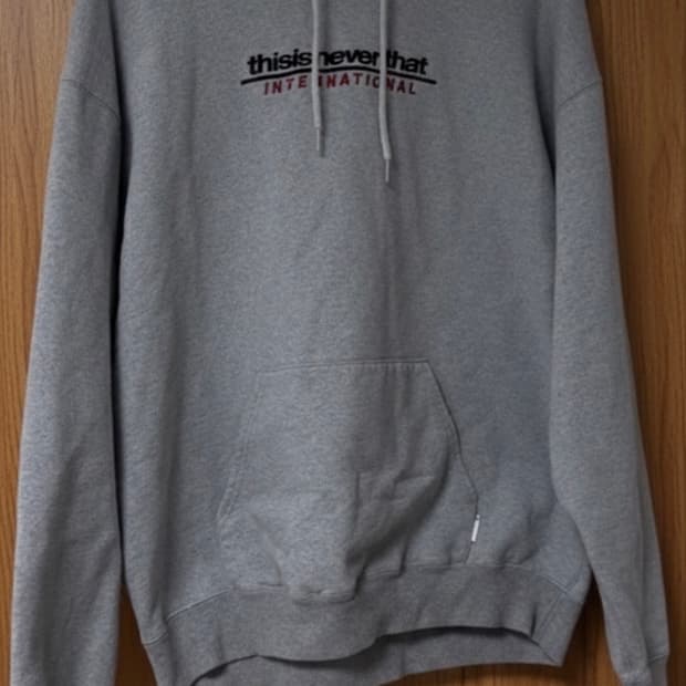 디스이즈네버댓 [정품] 후드티 자수 로고 인터네셔널 스웻셔츠 xL(105