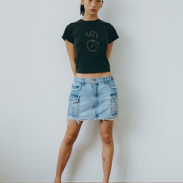 SEO 에스이오 STUD CROPPED TOP BLUE