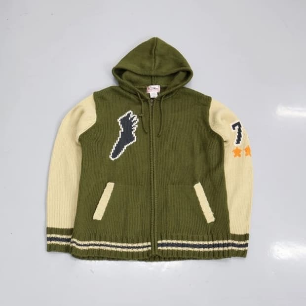 Tidal Wave Knit Hooded Zip-Up Jacket