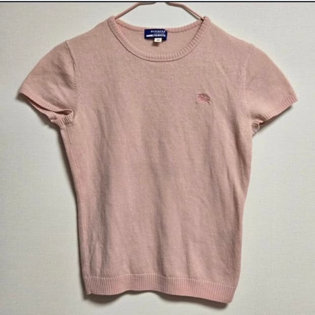 버버리 딸기우유 핑크 니트 반팔티
