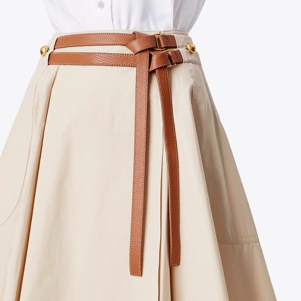(오연서착용)TORY BURCH 토리버치 벨티드 플레어 스커트