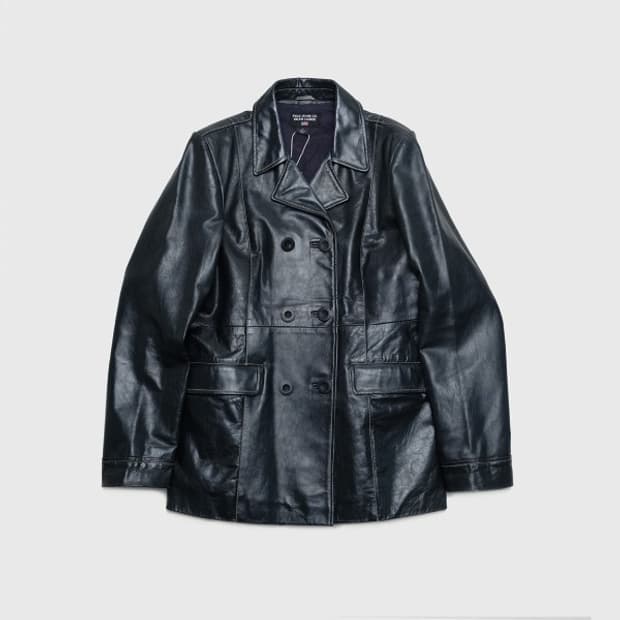 leather double jacket