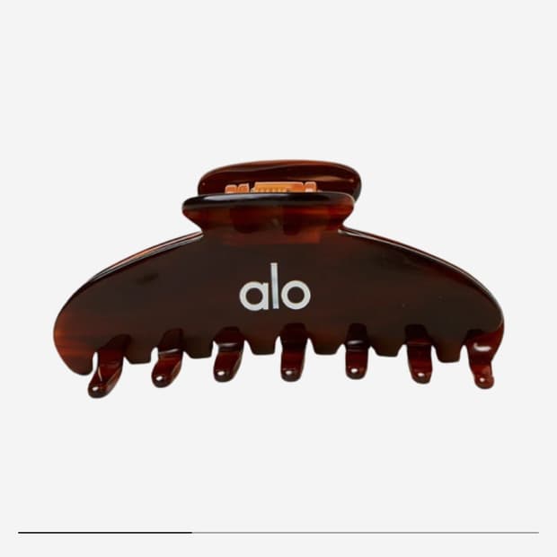 알로요가 alo 90s 클로 클립 헤어클립 브라운 톨토이즈 머리 집게