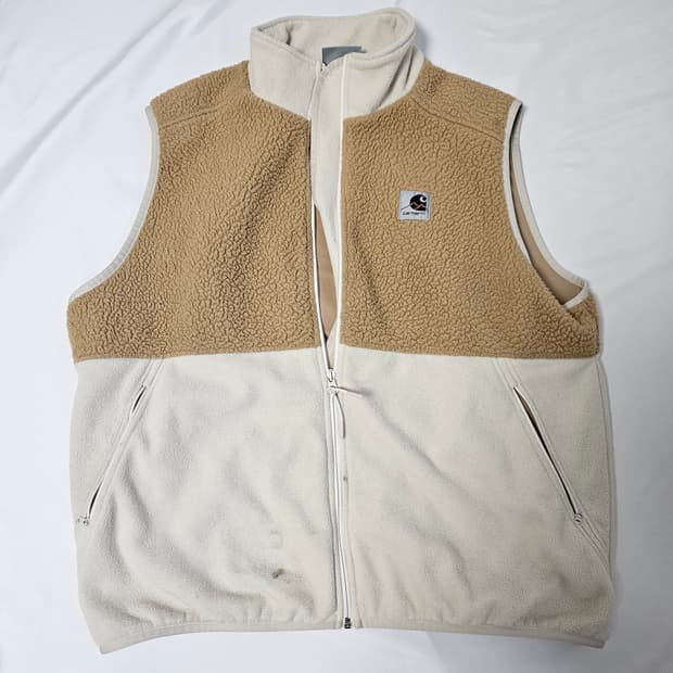 칼하트 WIP 아웃도어 C 베스트 플리스 후리스 조끼 집업자켓 M