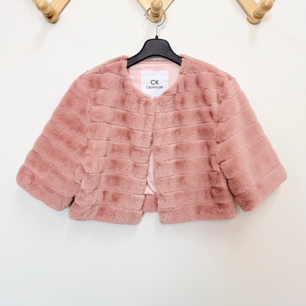 한섬 CK 캘빈클라인 크롭 퍼자켓