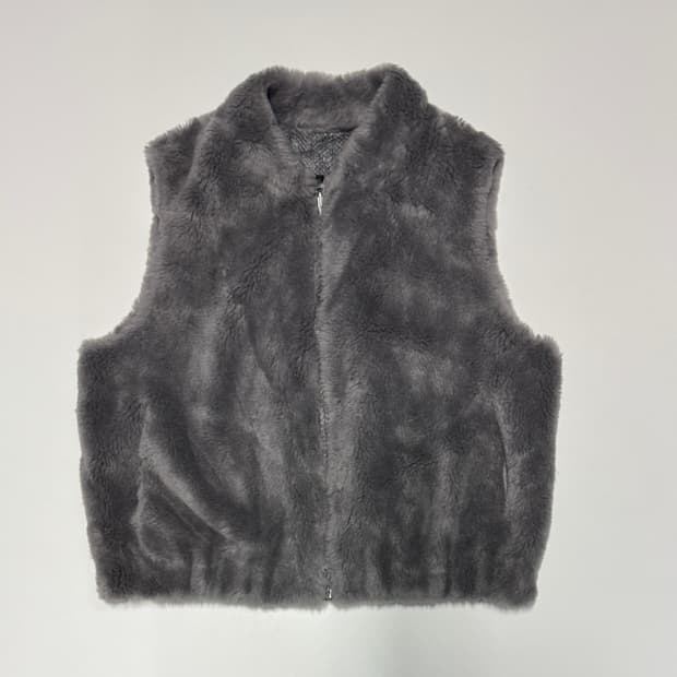 여성 리오벨 리버시블 리얼 호주산 양모 양털 베스트 66 77