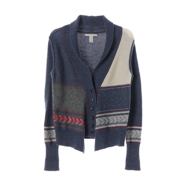 리바이스 네이비 에스닉 패턴 숄카라 가디건 M