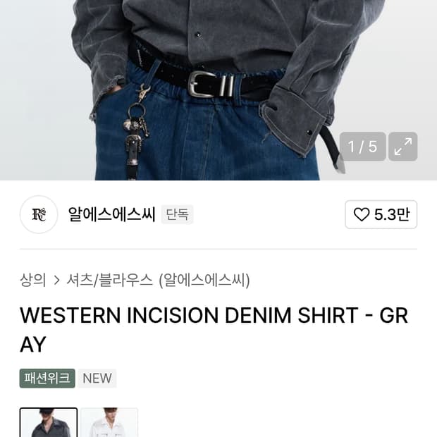 RSSC FW 신상 데님셔츠