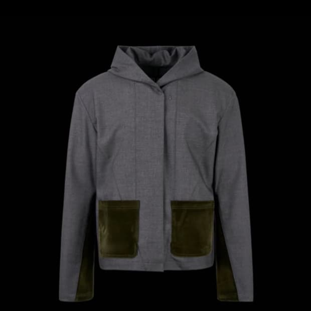 emostanceclub hooded panel cardigan