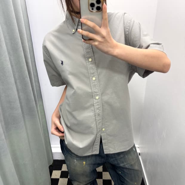 폴로 그레이 클래식핏 반팔셔츠