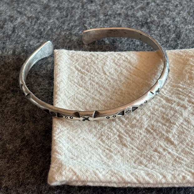 실버 오픈 뱅글 빈티지 팔찌 (새상품 / 17.5g)