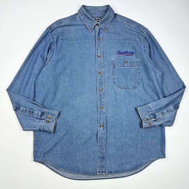 VTG 빈티지 올드스쿨 오버핏 데님셔츠 실측XL