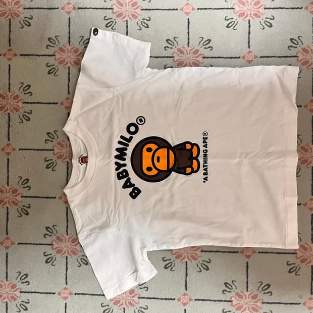 [2회 착용] 베이프 베이비마일로 반팔 티셔츠