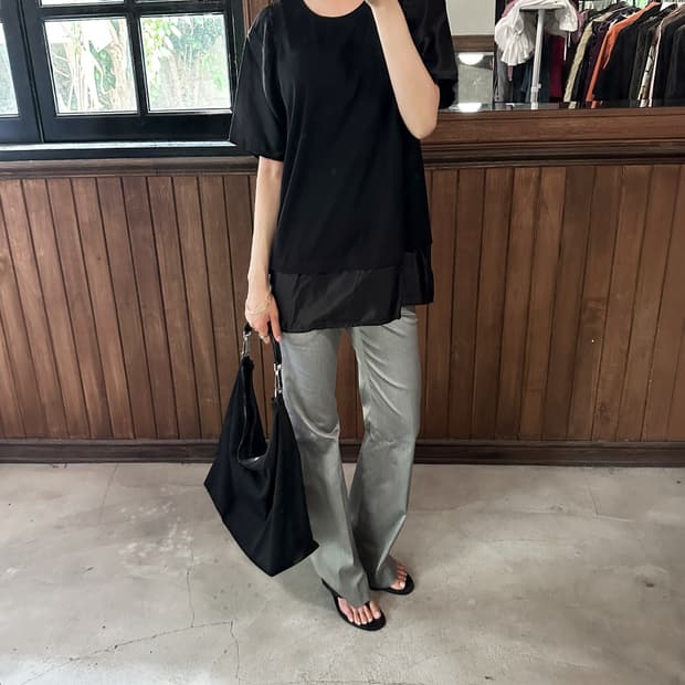 MM6 21s mixed patchwork t-shirt