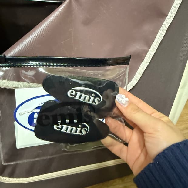 emis 코듀로이 헤어핀 블랙