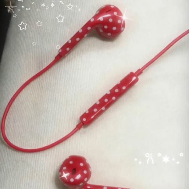 도트 땡땡이 줄이어폰 C타입 미사용 새 상품