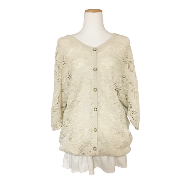 글리터 크로셰 가디건 원피스 모리