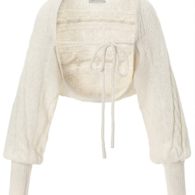 쓰리타임즈 크리미 니트 볼레로