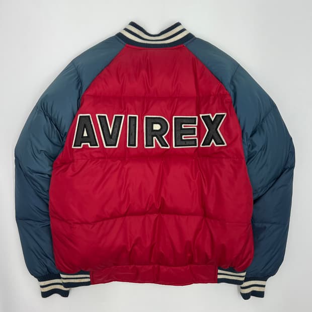 아비렉스 리버시블 빅 로고 패딩