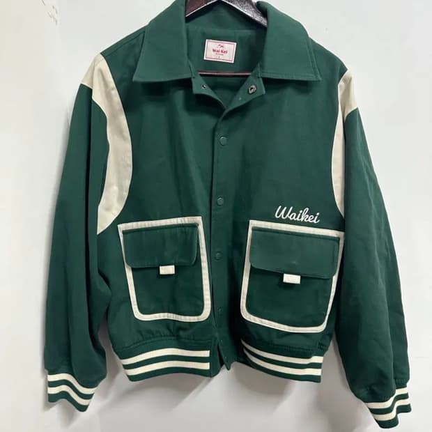 Wai Kei 와이케이 그린색 야구 점퍼