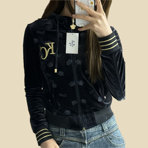 엠엘비 벨벳 후드집업