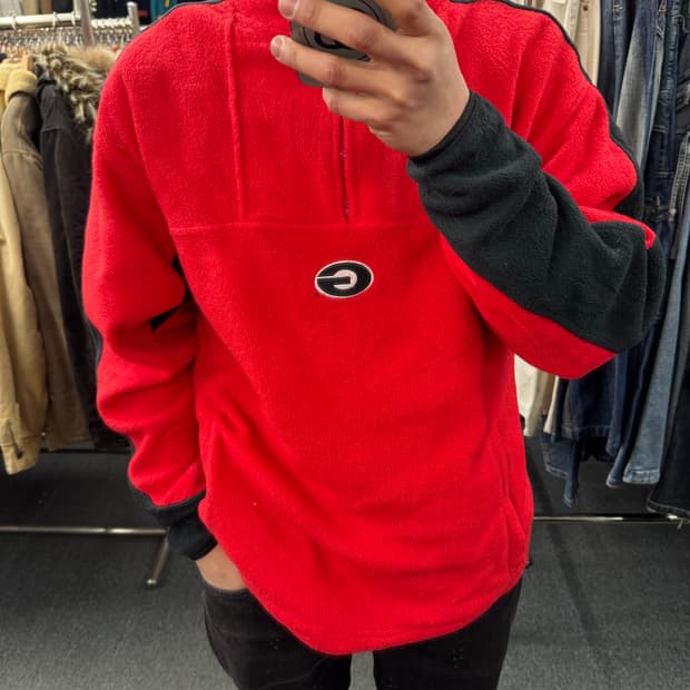 M)스타터 빈티지 배색 아노락 플리스 자켓