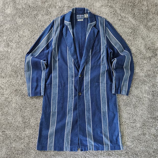[무료배송] BLUE BLUE JAPAN 스트라이프 롱 자켓