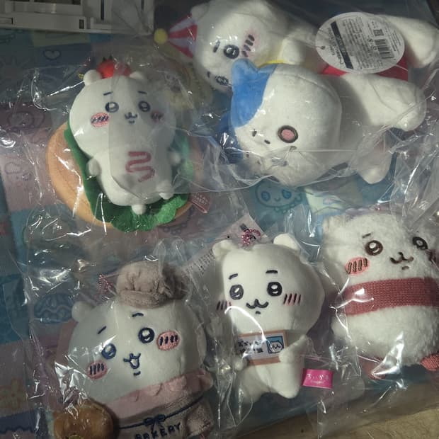 먼작귀 치이카와 베이커리 피포포 목도리 에포스 검정 키링 양도 세트