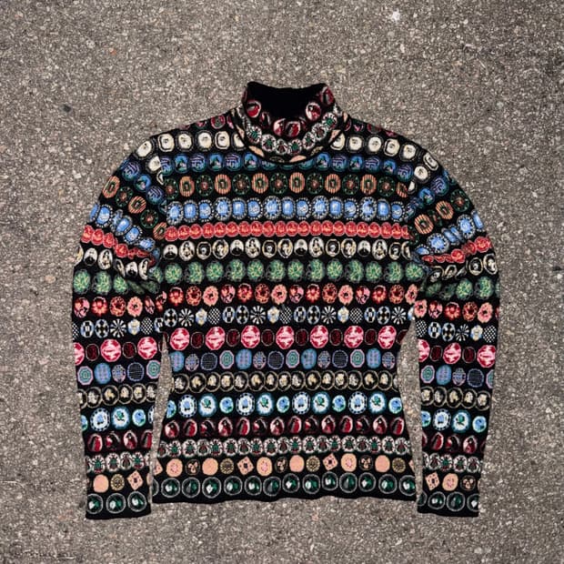 Kenzo Coin pattern High-Neck knit