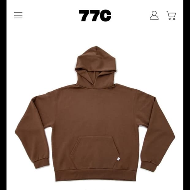 77c 클라우드 후디 브라운 L