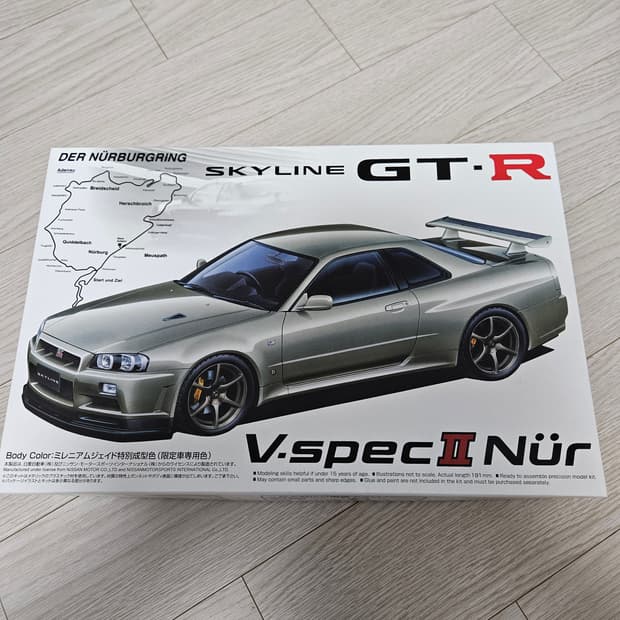 아오시마 SKYLINE GT-R V·Spec II Nur 1/24
