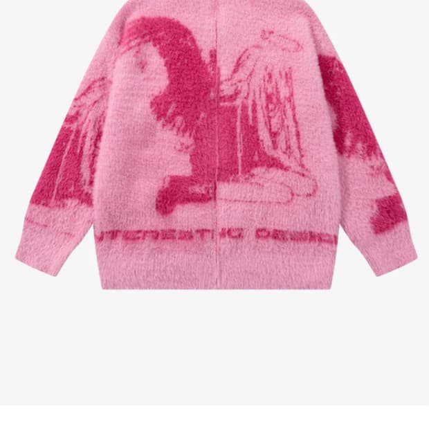 angel jaquard cardigan sweater