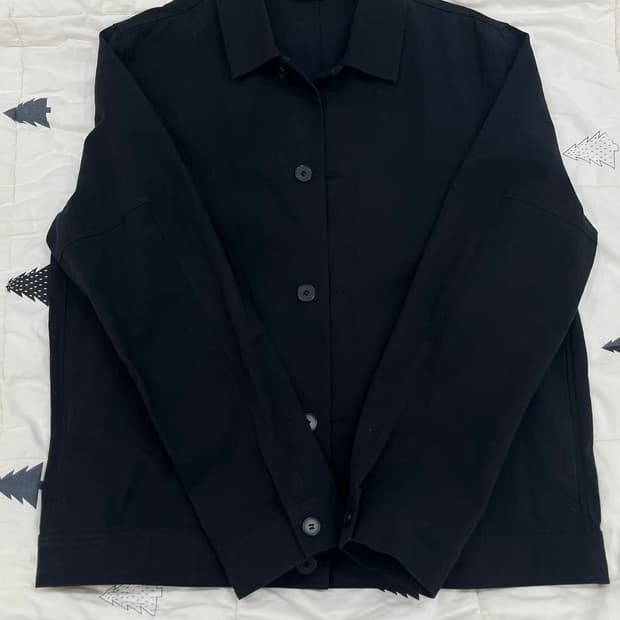 COS 블랙 면 셔츠자켓