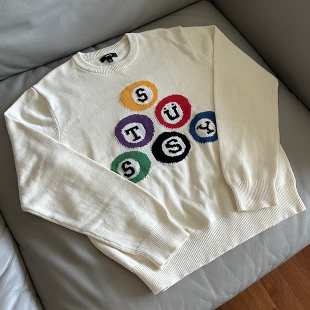 스투시 빌리아드 스웨터 니트 L