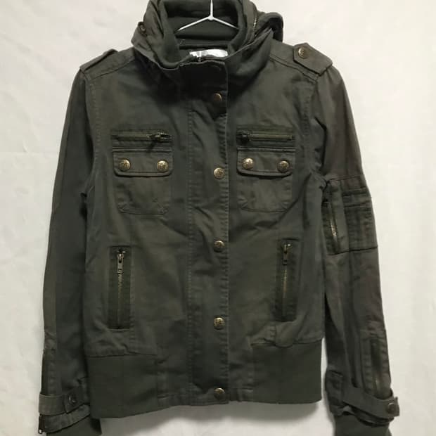 빈티지 00s y2k 하이넥 집업 버튼 자켓 점퍼