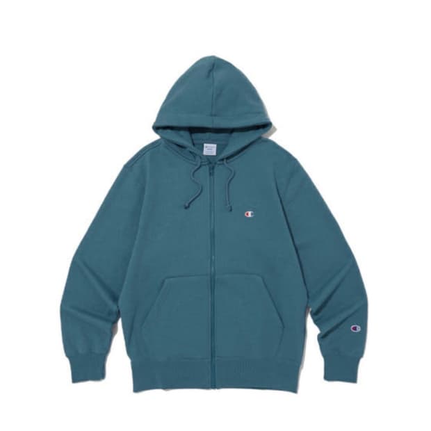 챔피온 CHAMPION 베이직 C로고 후드 집업 Turquoise블루 S