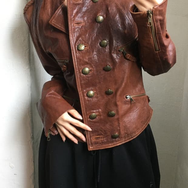 WE ARE REPLAY 위아레플레이 버건디 레더 자켓