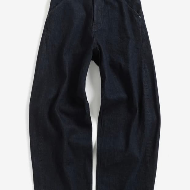 [새상품]해칭룸 와이드 커브드진 인디고